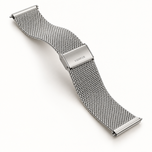 Vonfer Milanese silver mesh watch bracelet